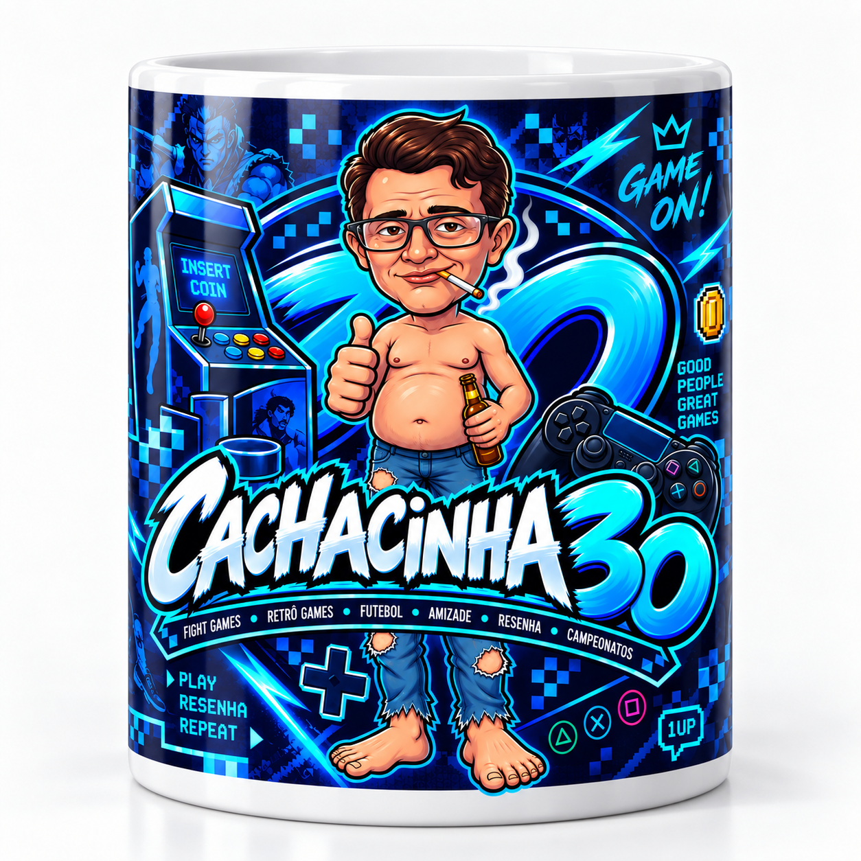 Caneca CACHACINHA30 Gamer – Fight Games & Retrô Games - Imagem 2