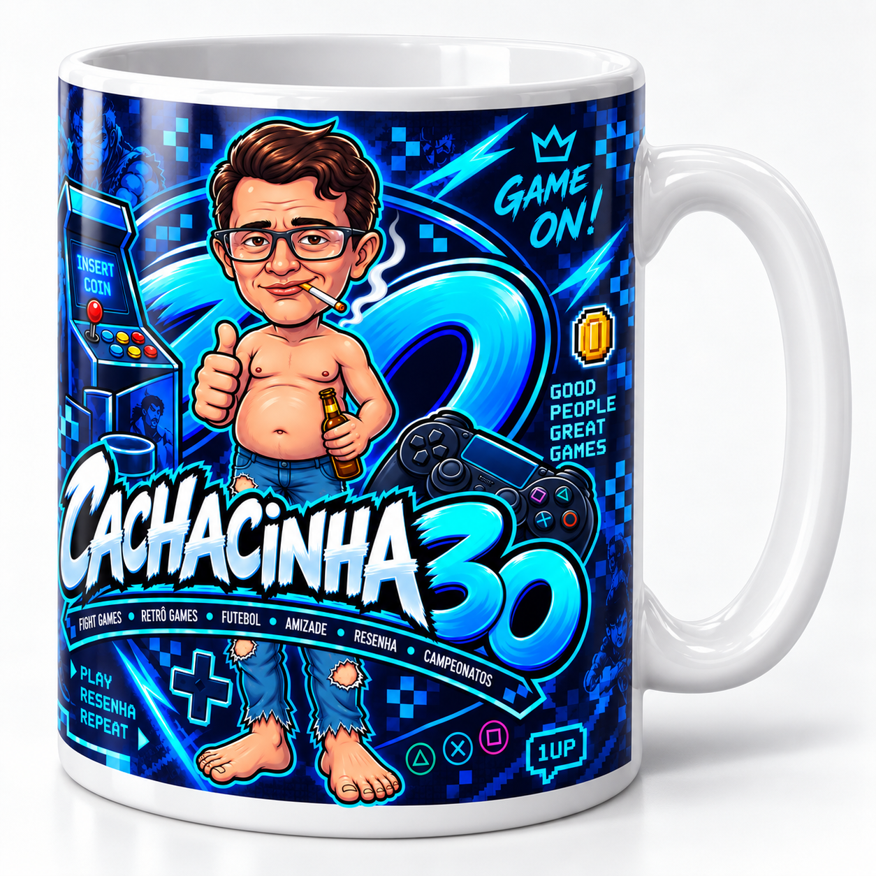 Caneca CACHACINHA30 Gamer – Fight Games & Retrô Games - Imagem 4