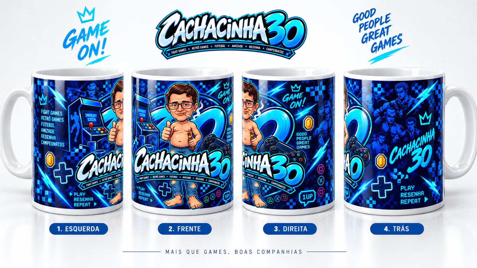 Caneca CACHACINHA30 Gamer – Fight Games & Retrô Games - Imagem 6